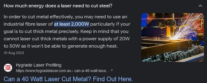 Screenshot 2024-02-22 at 08-41-51 energy needed for a laser to cut steel - Google Search
